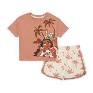 Moana Toddler Girls T-Shirt and Shorts Set, 2-Piece